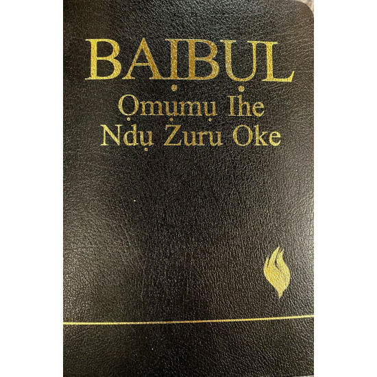 Biblia de studiu-Fire Bible-Igbo Black Bonded Leather