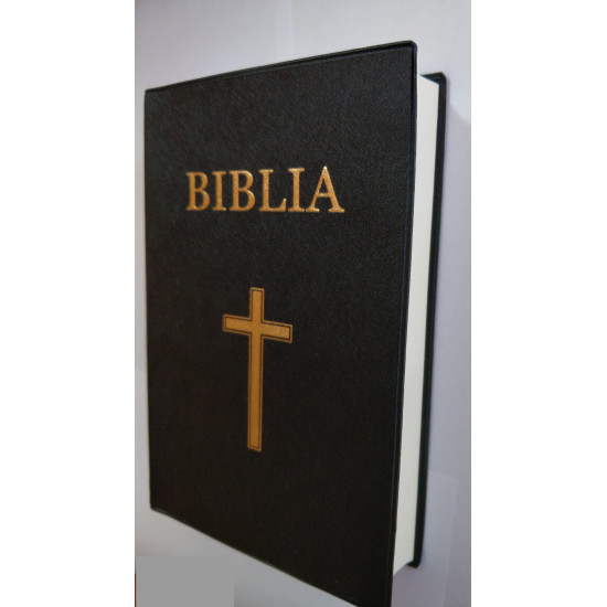 Biblia medie 053 coperta cartonata neagra cu cruce