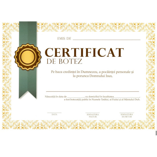 Certificat de Botez - model 2