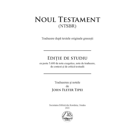Noul Testament traducerea John Tipei visiniu